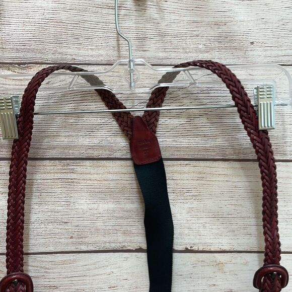 BRAIDED SUSPENDERS IN GENUINE LEATHER‎ - Picture 3 of 8